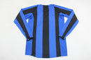 Camiseta retro de manga larga para aficionado del Inter de Milán 04-05 para hombre (azul y negro)