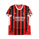 Camiseta de local del Milan 24/25 para hombre (rojo y negro)