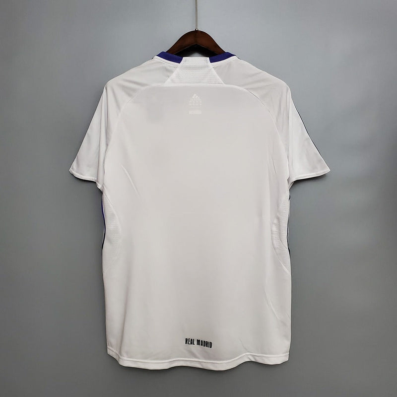 Camiseta retro Adidas para aficionado del Real Madrid 07/08 para hombre - Blanca