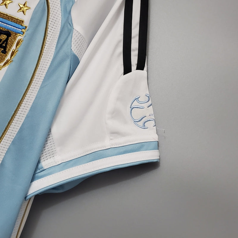 Camiseta Adidas de la Selección Argentina Retro I 2006 para hombre - Azul y blanco