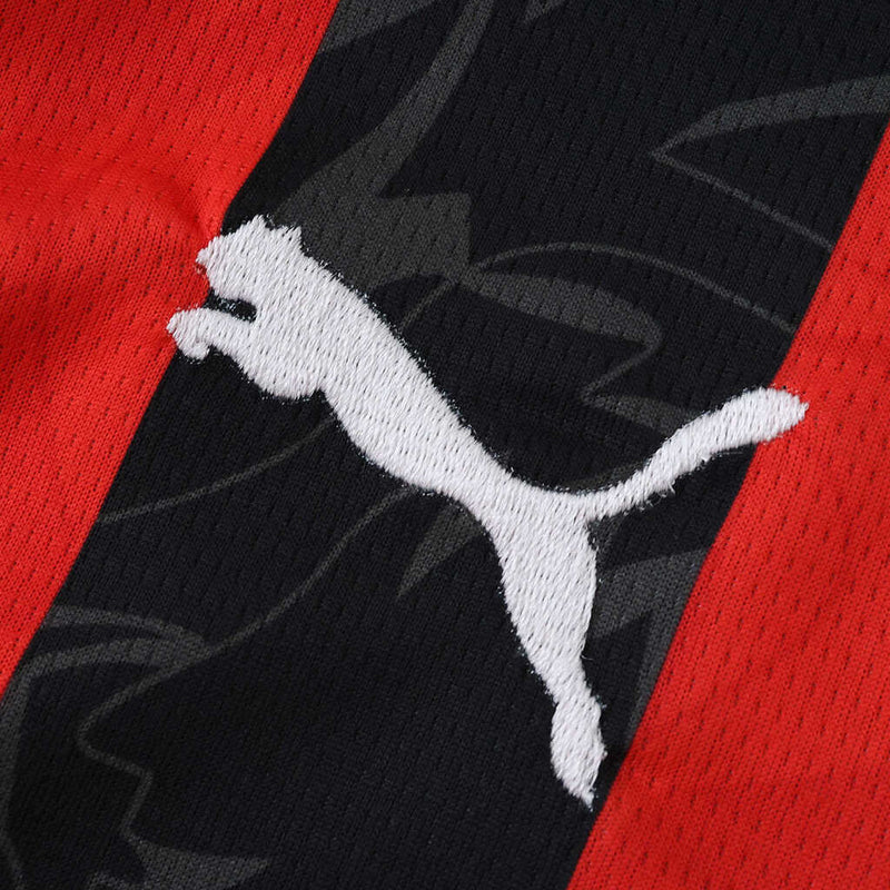 Camiseta y pantalón corto local del Milan para niños 25/26 - Rojo/Negro