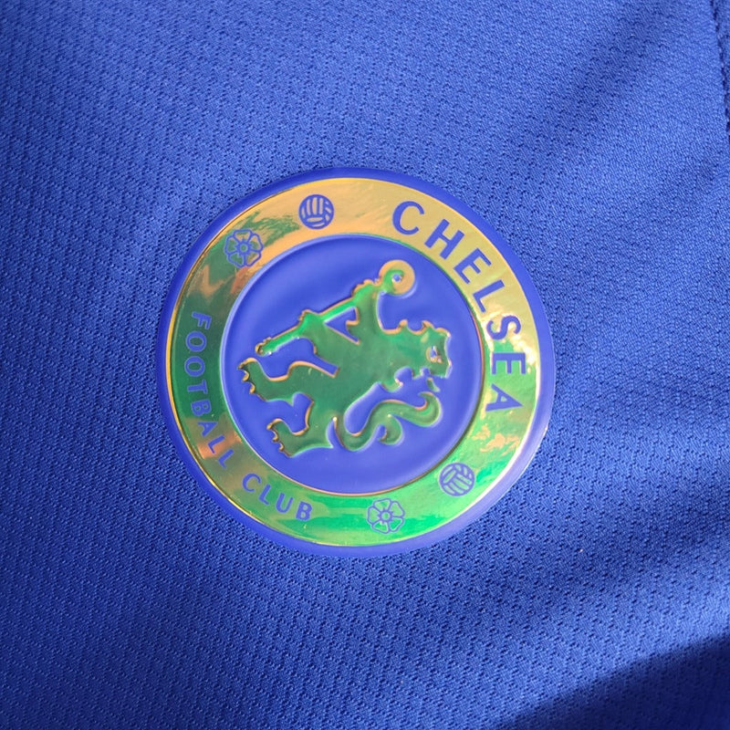 Camiseta y pantalón corto local del Chelsea para niños 23/24 - Azul
