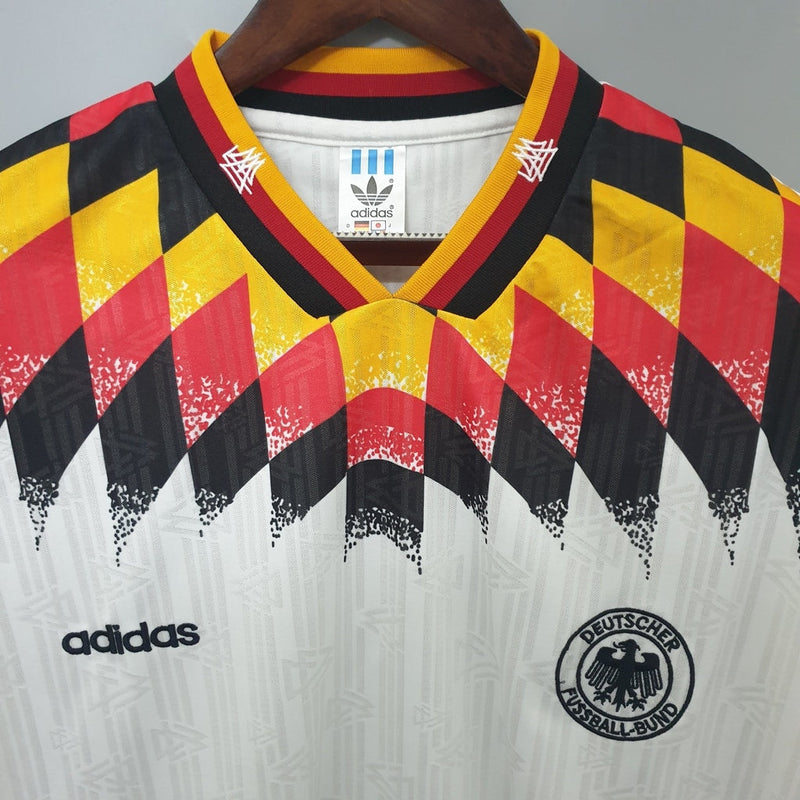Camiseta retro de la selección alemana I Home 1994 Adidas para hombre - Blanca