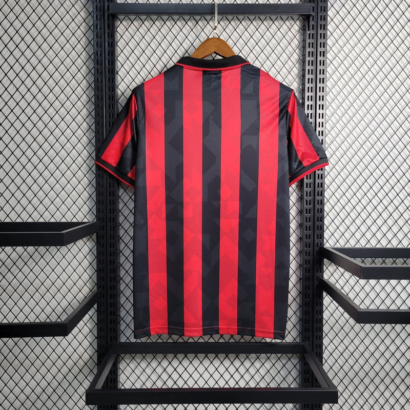 Camiseta de aficionado del Lotto de la Roma Milán II 93/94 para hombre - Blanco y negro