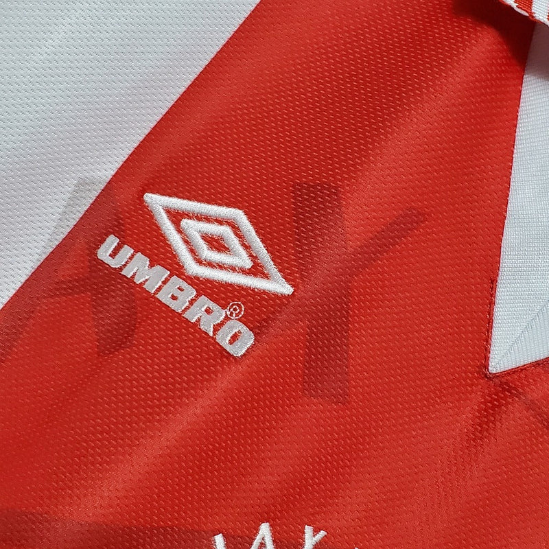 Camiseta retro de local del Ajax 95/96 para hombre - Blanca y roja