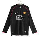 Camiseta retro de manga larga para hombre del Manchester United (visitante) 07/08 - Negra