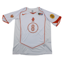 Camiseta retro de la selección nacional de Países Bajos (visitante) 2004 (serie II) para hombre - Blanca