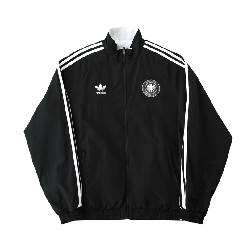 Chaqueta de doble cara alemana en blanco y negro, talla L 2025