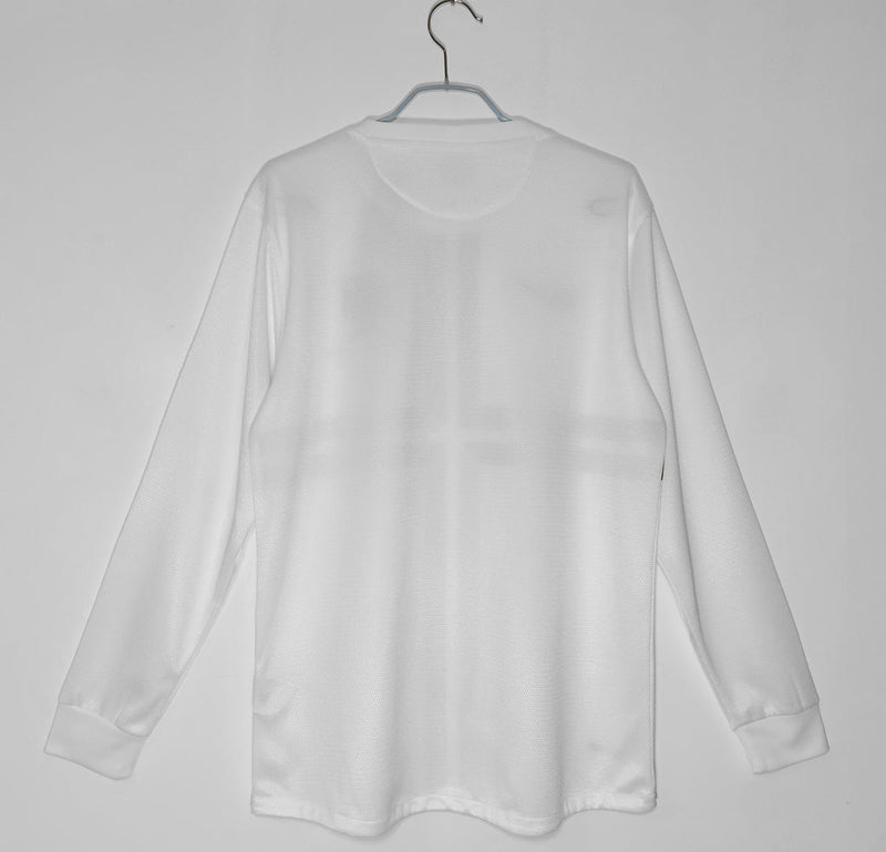 Camiseta retro de manga larga de Portugal Visitante II 2012 para hombre - Blanca