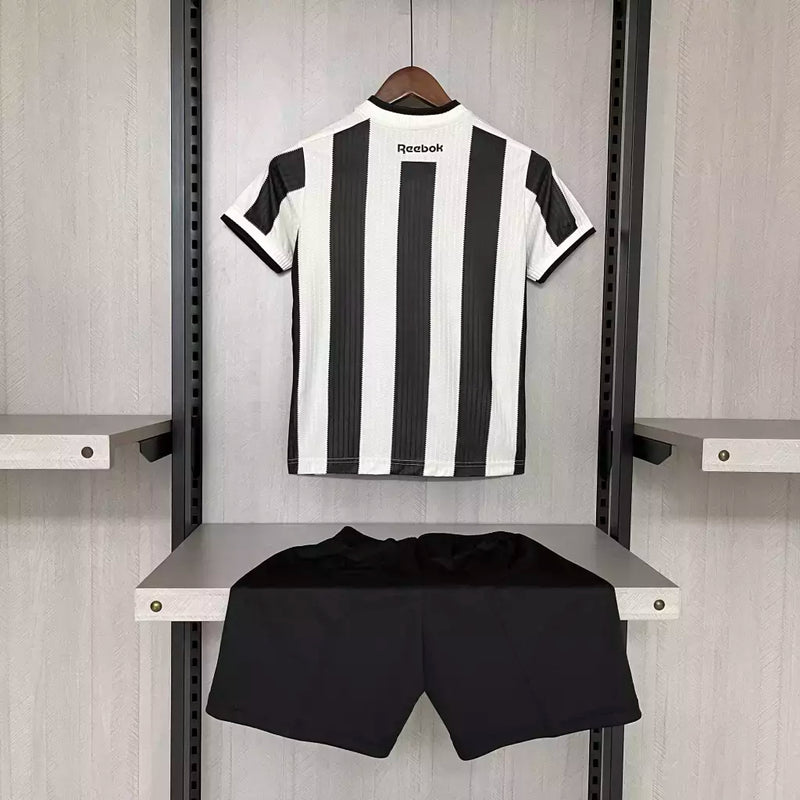 Camiseta y pantalón corto local del Botafogo para niños 24/25 - Blanco y negro