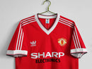Camiseta retro de local Adidas de 1983 del Manchester United para hombre - Roja