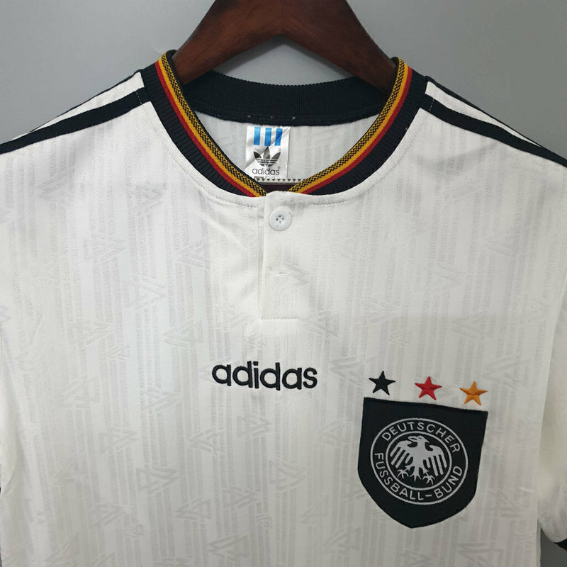 Camiseta retro de la selección alemana I Home 1996 Adidas para hombre - Blanca
