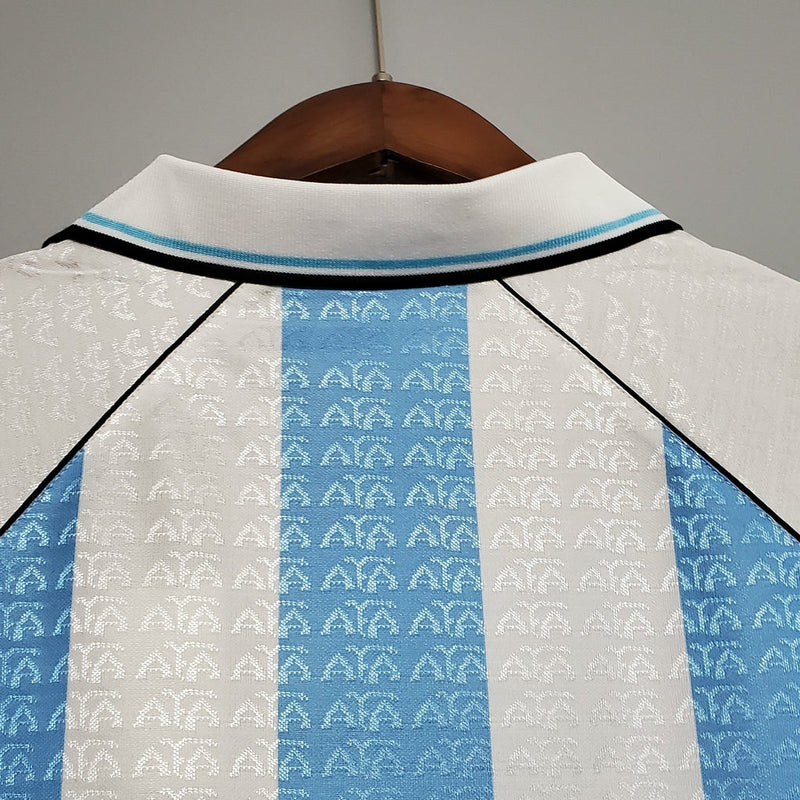 Camiseta retro de la selección argentina 96/97 de Adidas para hombre - Azul y blanco