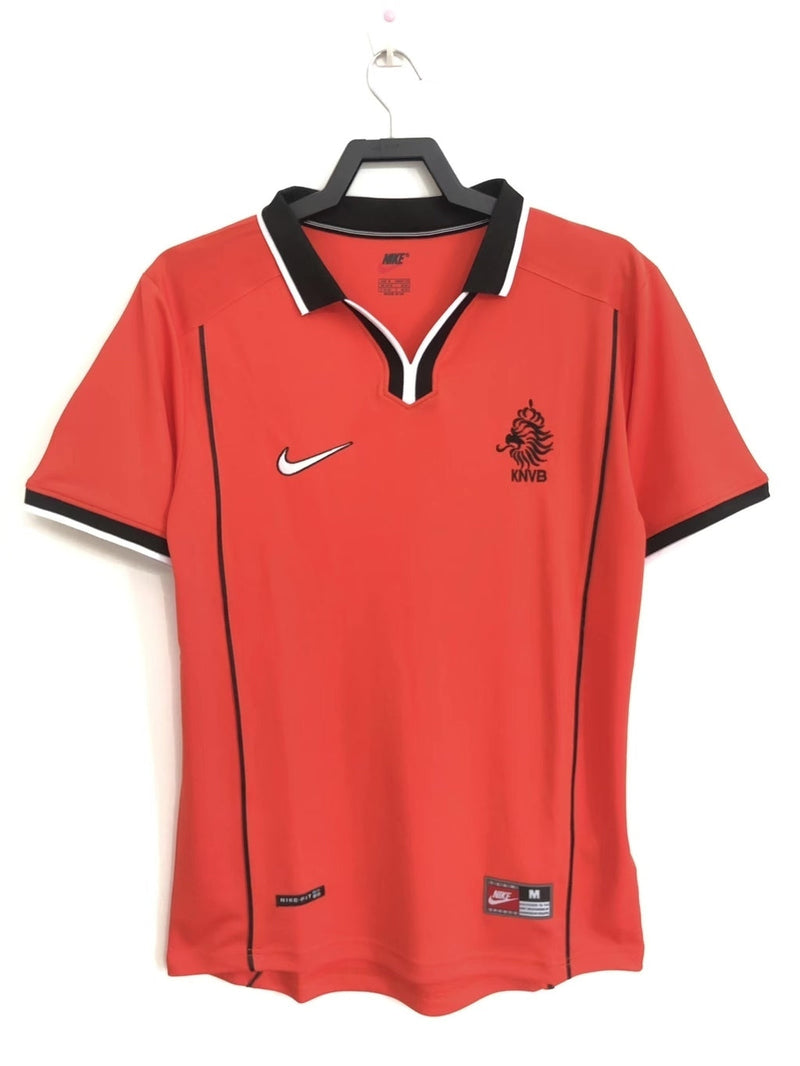 Camiseta retro de local de la selección nacional de Países Bajos 1998 para hombre - Naranja