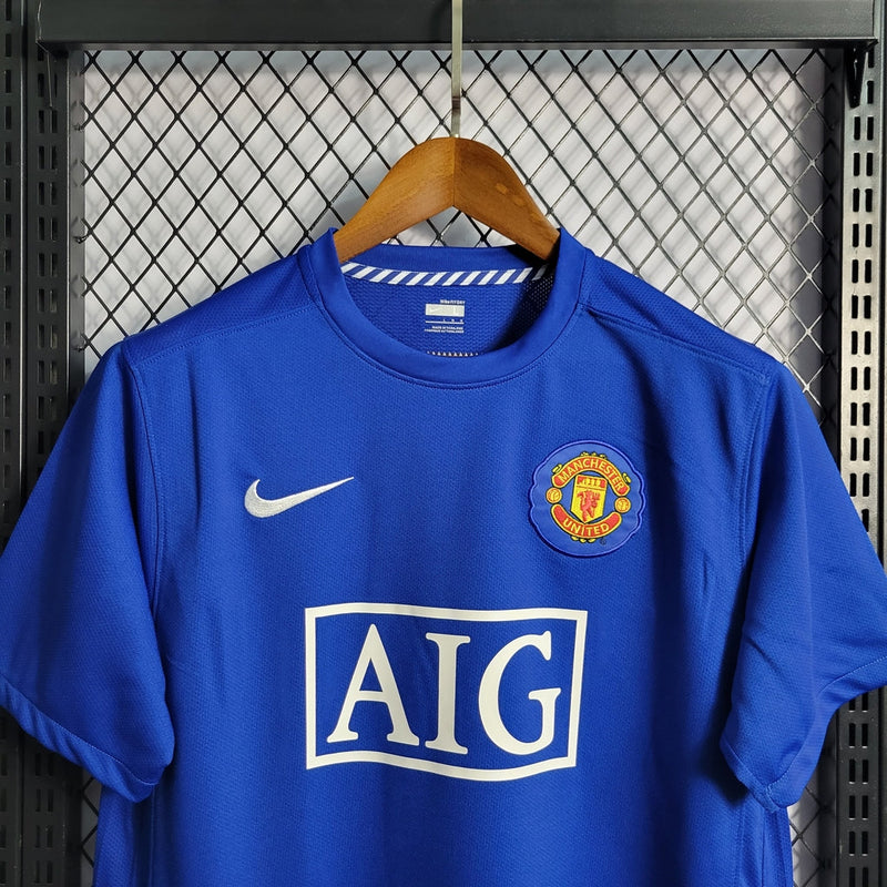 Camiseta Nike retro para hombre del Manchester United II 07/08 - Azul