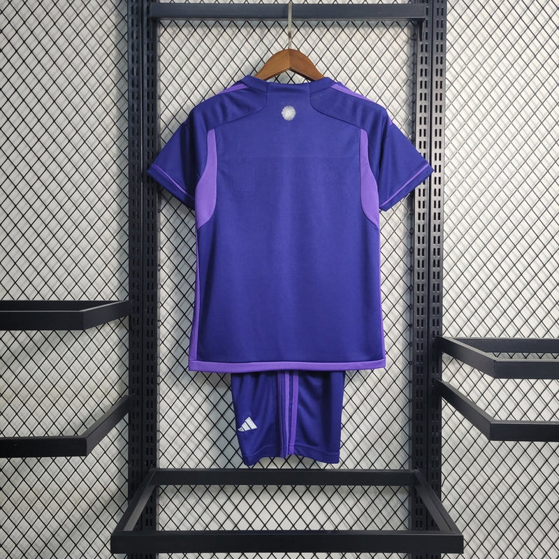 Camiseta y pantalón corto Argentina 22/23 II para niños - Azul