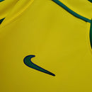 Camiseta retro Nike de la selección nacional de Brasil 1998 para hombre - Amarilla