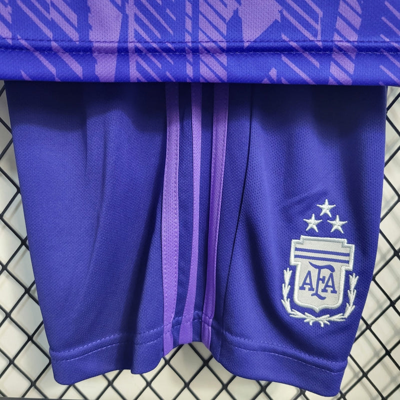 Camiseta y pantalón corto Argentina 22/23 II para niños - Azul