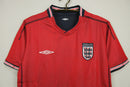 Camiseta retro de aficionado de la selección inglesa visitante II 2002 para hombre - Blanca