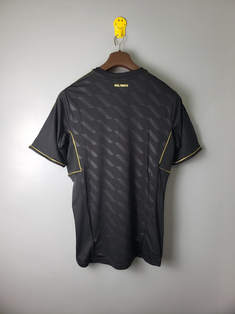 Camiseta retro Adidas del Real Madrid II para hombre, 11/12, color negro