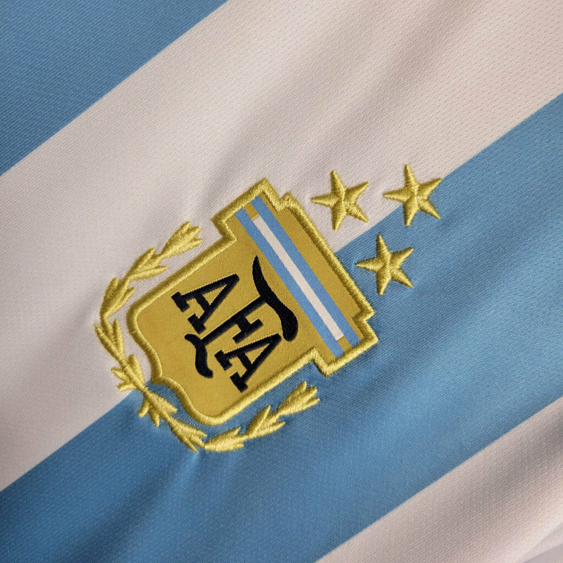 Camiseta local de la selección argentina I - Camiseta de aficionado Adidas de manga larga 23/24 para hombre - Azul y blanco