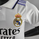 Camiseta y pantalón corto del Real Madrid 22/23 I para niño - Blanco