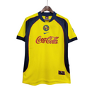 Camiseta retro de aficionado México América 01/02 para hombre - Amarilla