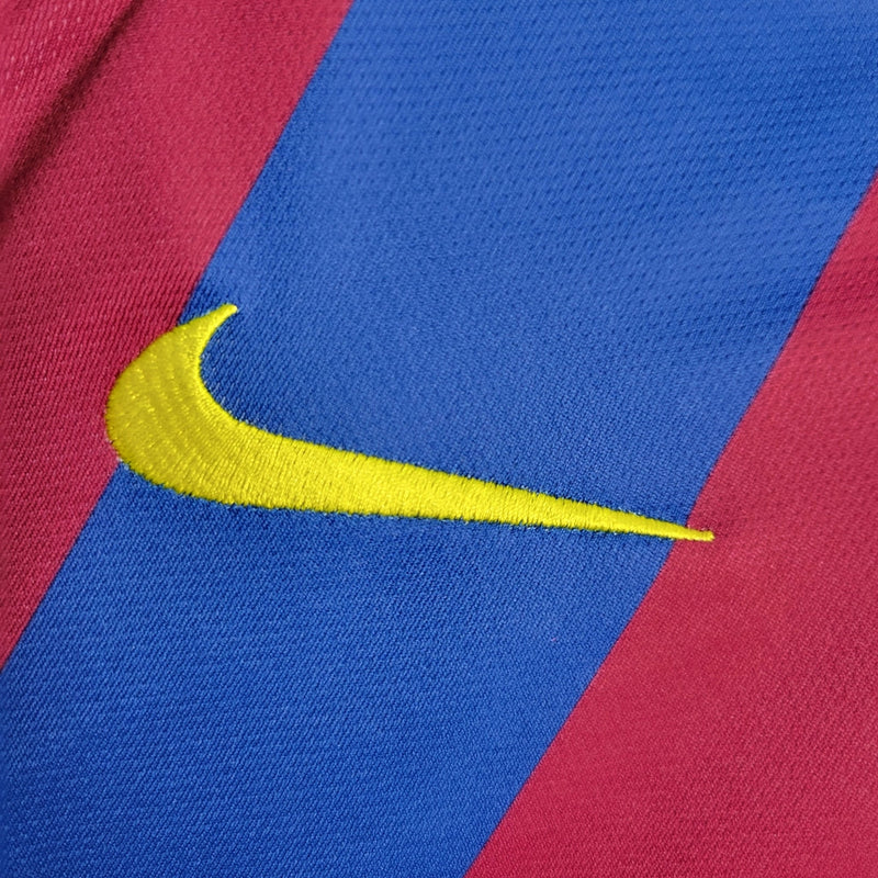 Camiseta Nike retro de local del Barcelona 2006 para hombre - Azul y granate