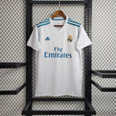 Camiseta retro de aficionado Adidas del Real Madrid I 17/18 para hombre - Blanca