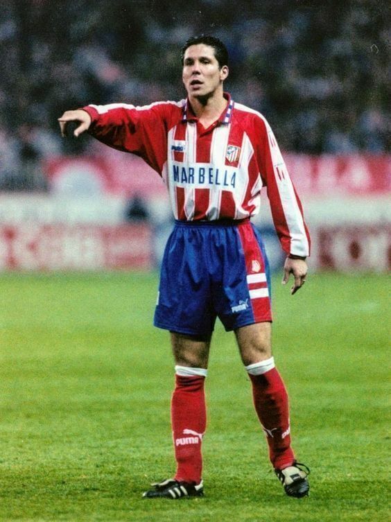 Camiseta retro Adidas para hombre del Atlético de Madrid 95/96 - Roja y blanca