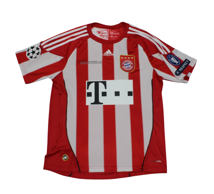 Camiseta retro local del Bayern Múnich 10/11, camiseta Adidas para hombre, color rojo y blanco