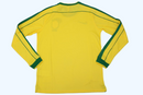 Camiseta retro de la selección brasileña - Camiseta de manga larga de Brasil 1998 para hombre - Amarilla