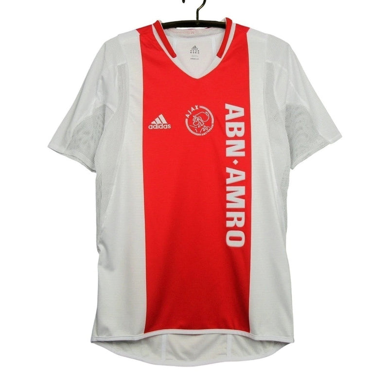 Camiseta retro de local del Ajax 04/05 para hombre - Blanca y roja