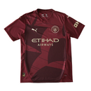 Camiseta de la tercera equipación del Manchester City - Tercera III 24/25 - Camiseta de aficionado para hombre - Borgoña