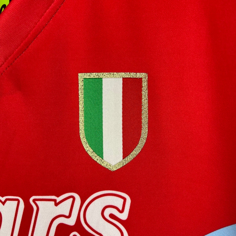 Camiseta retro de aficionado del Napoli Away II 90/91 para hombre - Roja