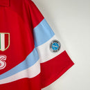 Camiseta retro de aficionado del Napoli Away II 90/91 para hombre - Roja
