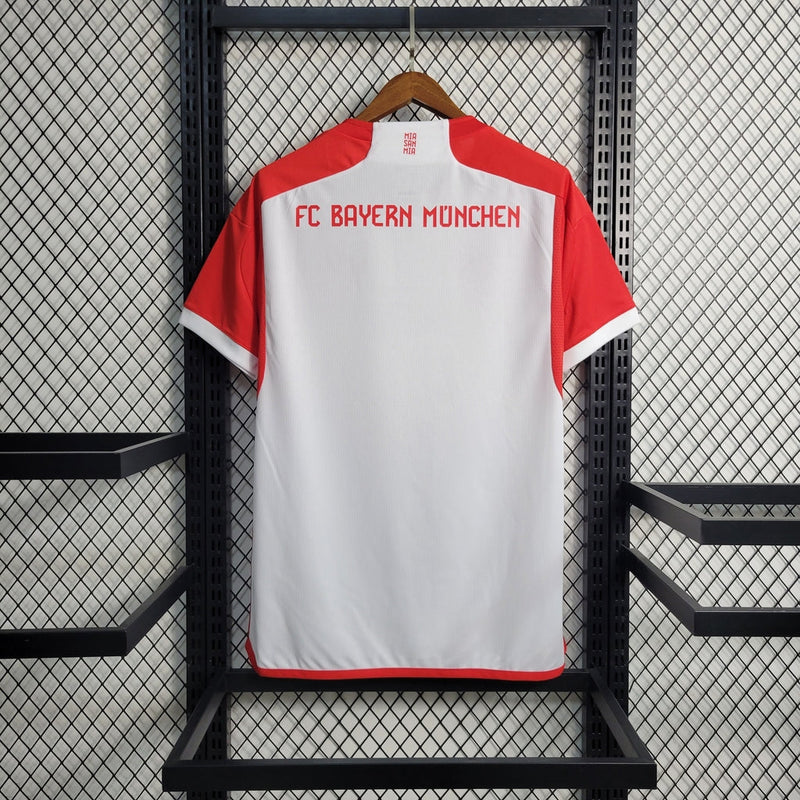 Camiseta Adidas para hombre del Bayern Múnich I 23/24 - Blanco y rojo