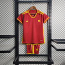 Camiseta y pantalón corto infantil Roma I 23/24 - Rojo