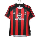 Camiseta retro local del Milan 03/04 Adidas Fan para hombre - Negro y rojo