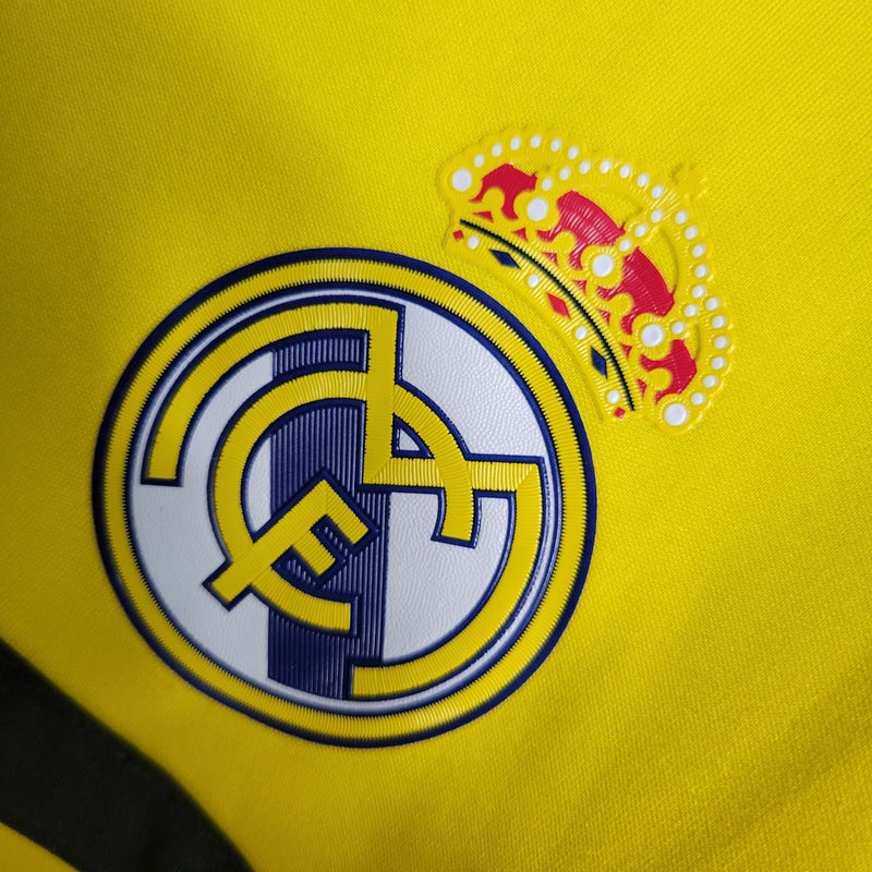 Camiseta retro de portero Adidas del Real Madrid I 11/12 para hombre - Amarilla