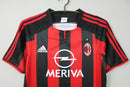 Camiseta retro local del Milan 03/04 Adidas Fan para hombre - Negro y rojo