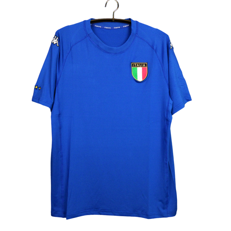 Camiseta retro de local de la selección nacional de Italia I 00/02 para hombre - Azul
