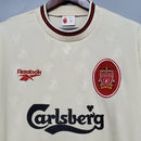 Camiseta retro de aficionado Reebok del Liverpool 96/97 para hombre - Marfil