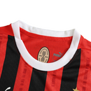 Camiseta de manga larga de jugador del Milan Home 24/25 para hombre - Roja y negra