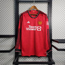 Camiseta Adidas Fan del Manchester United - Manga Larga I 23/24 para Hombre - Roja