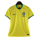 Camiseta Nike de local de la selección nacional de Brasil 2022 para mujer - Amarilla