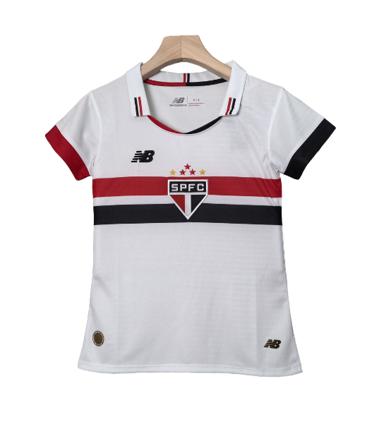 Camiseta Adidas Sao Paulo Local/Visitante 24/25 para mujer - Blanca