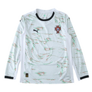 Camiseta de visitante de la selección nacional de Portugal II 24/25 - Camiseta de aficionado de manga larga para hombre - Blanca