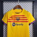 Camiseta y pantalón corto infantil del Barcelona 23/24 IIII - Amarillo