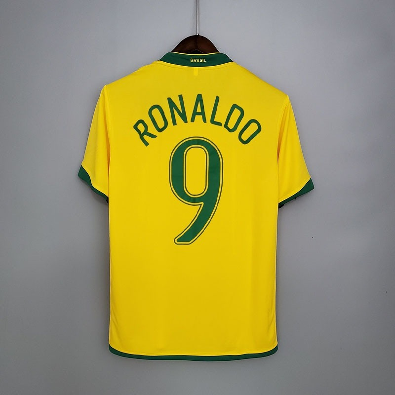 Camiseta retro de local de la selección brasileña 2006 para hombre - Amarilla